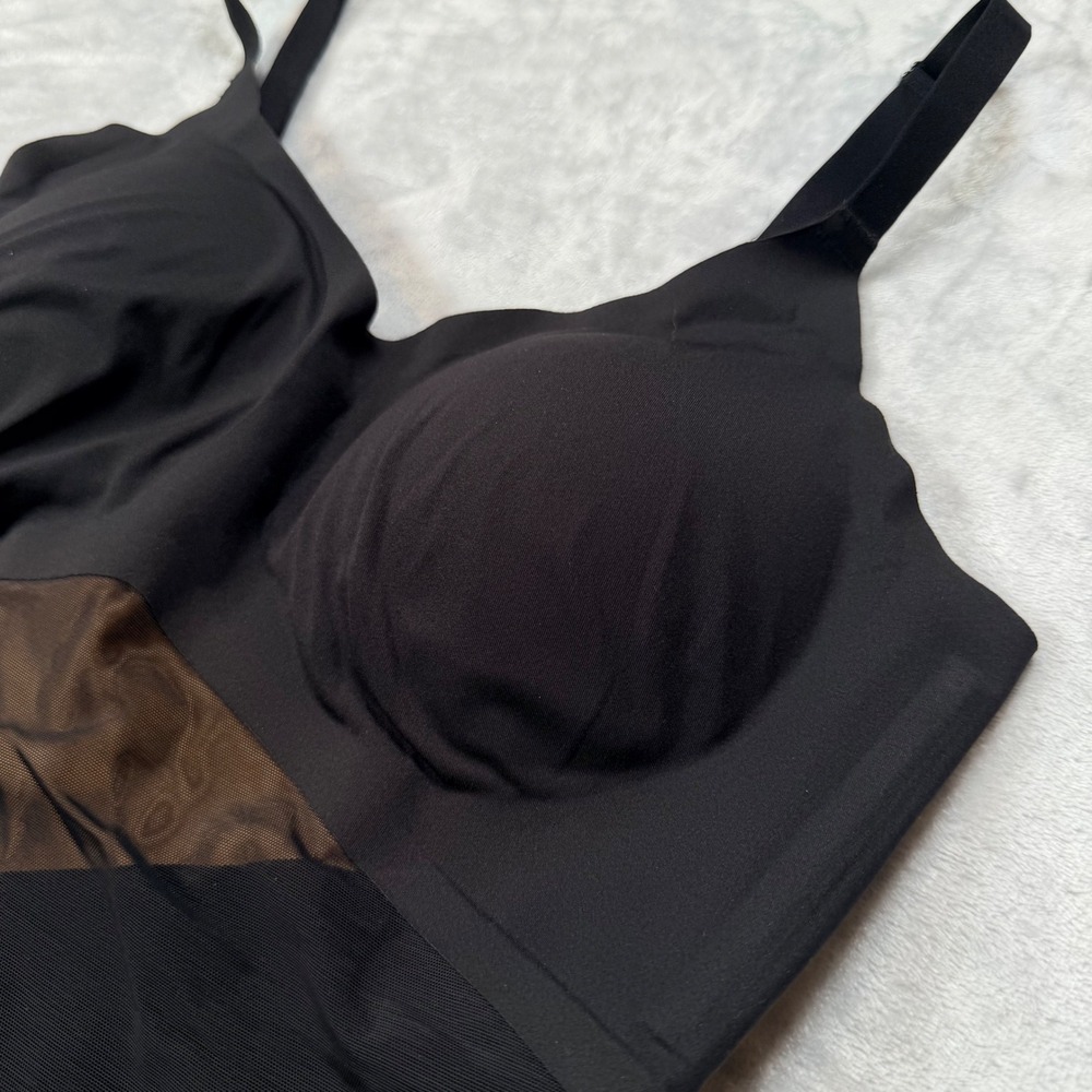 Honeylove LiftWear Bodysuit Black Mesh Shapewear LWBS0101 Size Medium - Picture 7 of 14